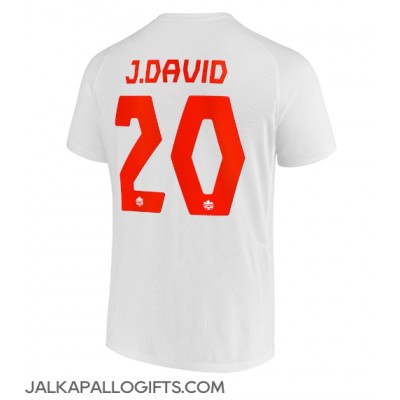 Kanada Jonathan David #20 Vieraspaita MM-kisat 2022 Lyhythihainen